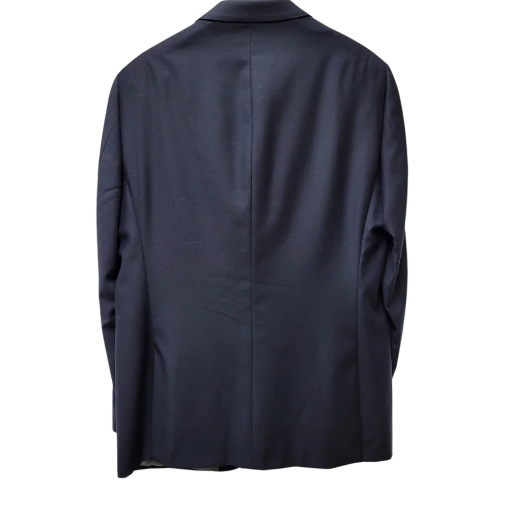 GARIANI Dallas Menswear Custom Side-Vent 2-Button Navy Blazer 44R Super 150 Wool